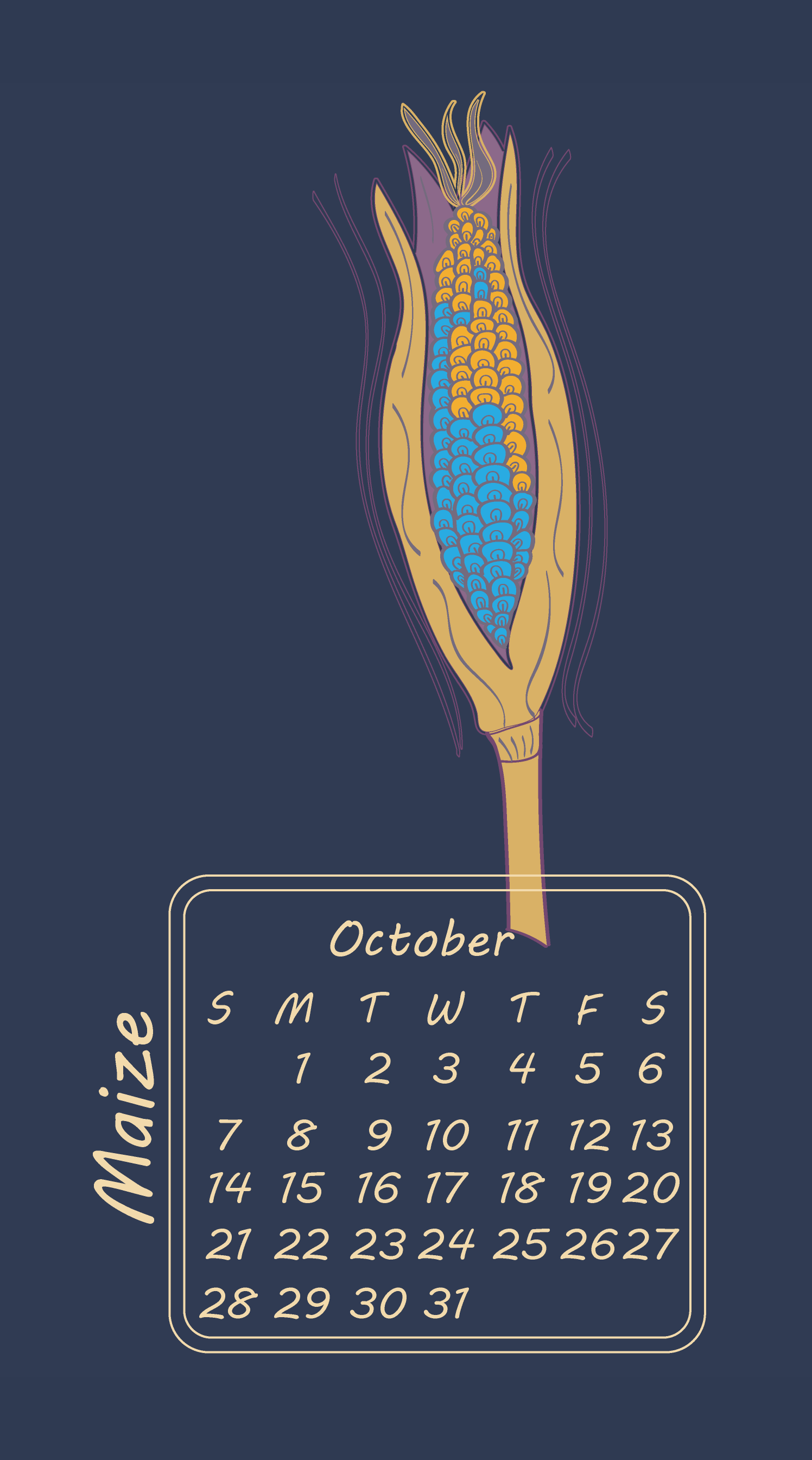 Spoonflower Calendar 2018 - Grains