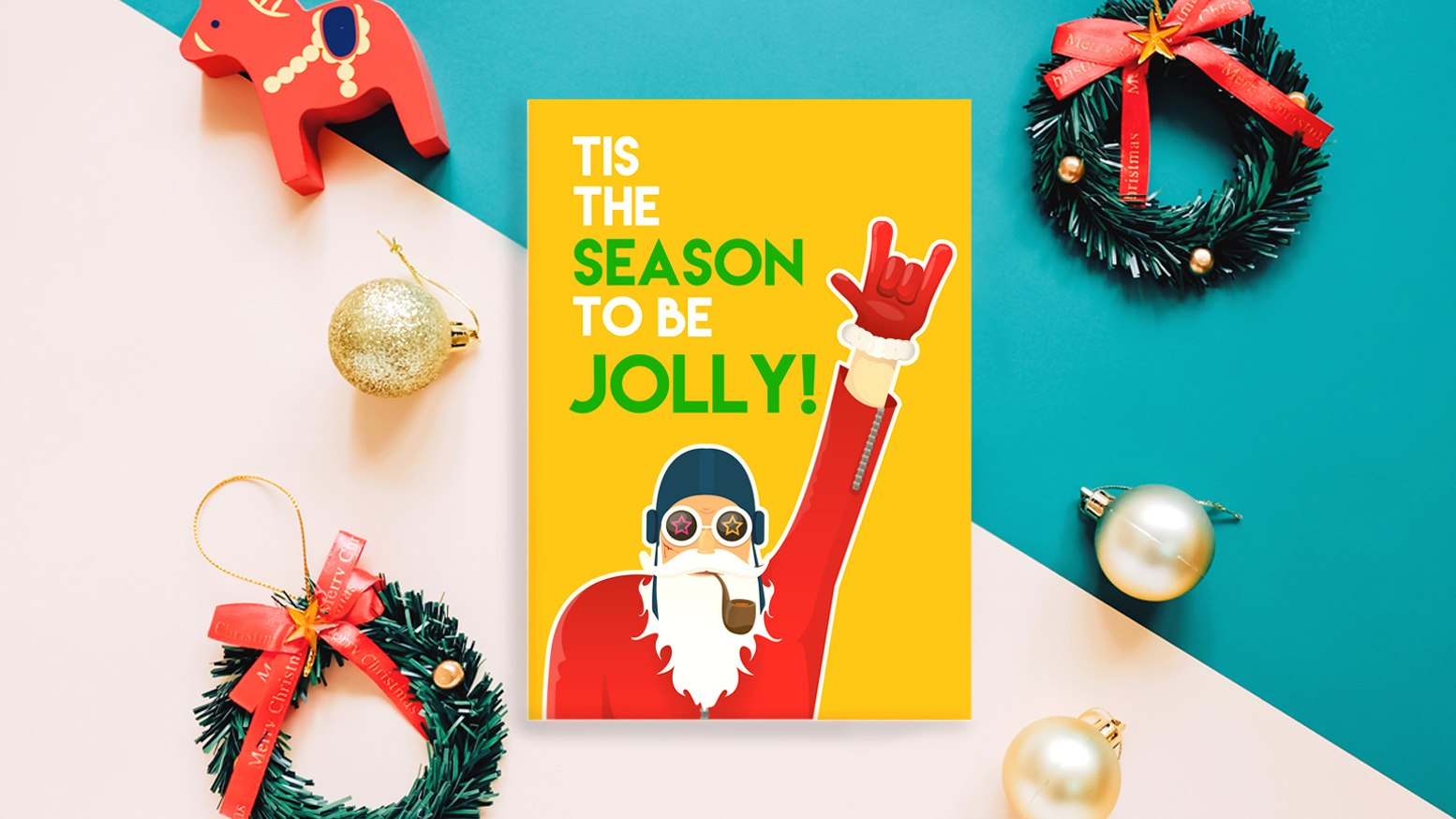 "Tis the season to be jolly" christmas card