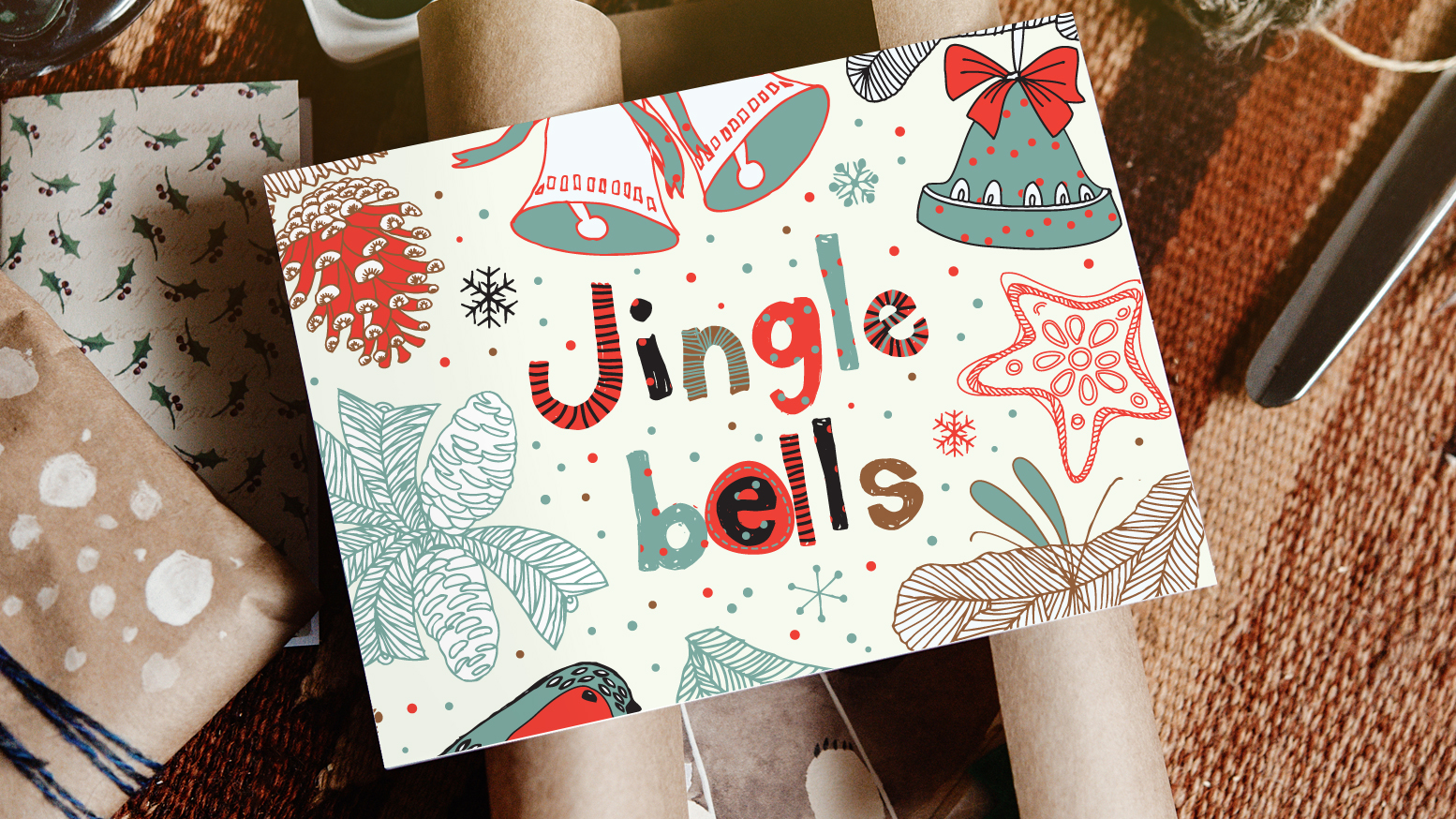 "Jingle Bells" holiday card