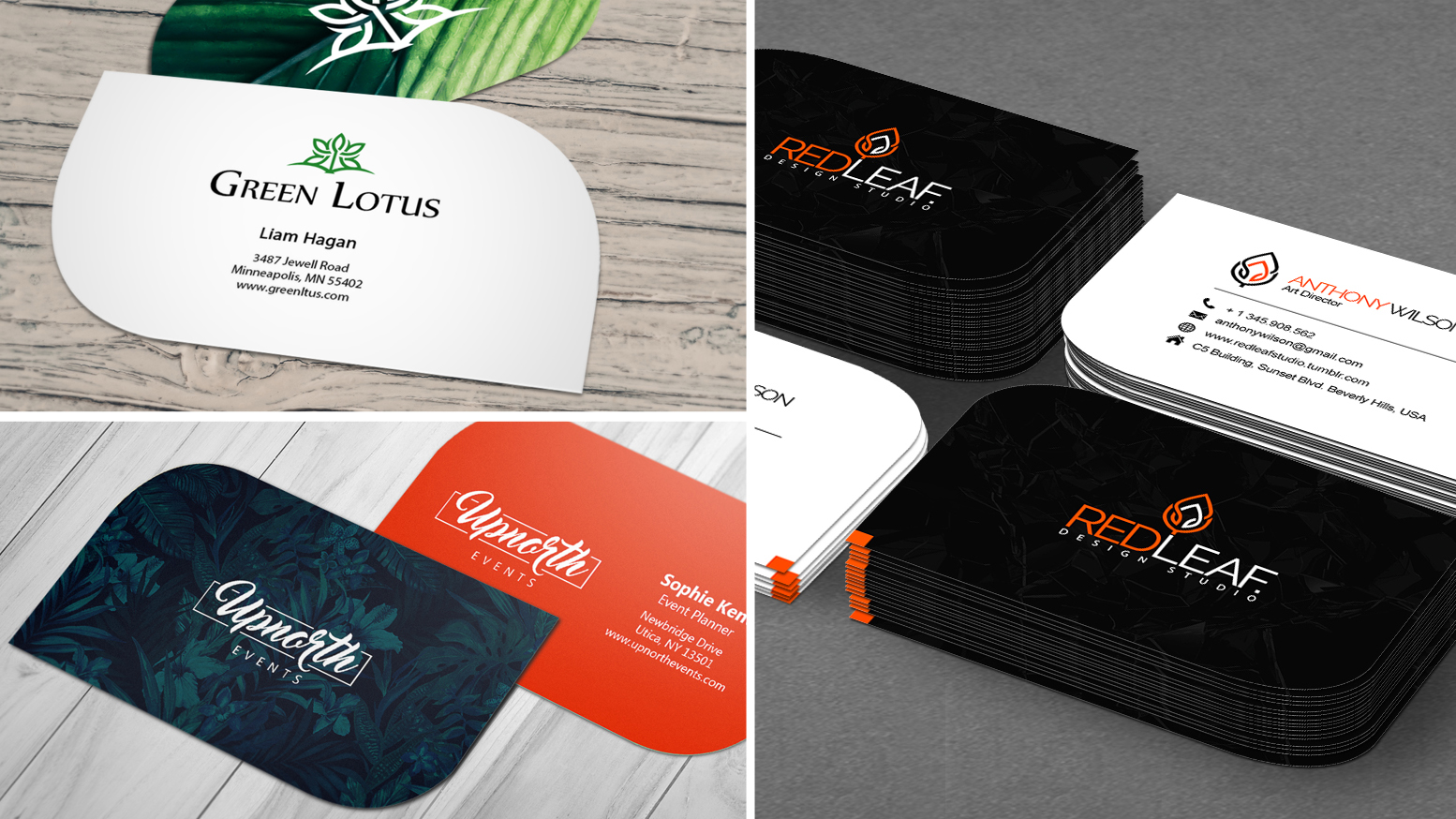 Leaf Shaped Business Cards