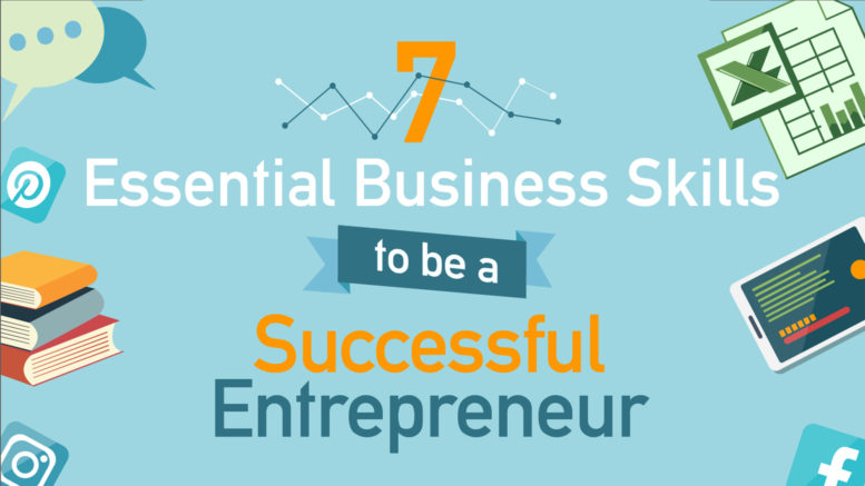 Infographic for 7 essential business skills to be a successful entrepreneur