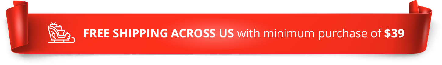 FREE SHIPPING ACROSS US with minumum purchase of $39