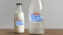 milk label using transparent bopp material
