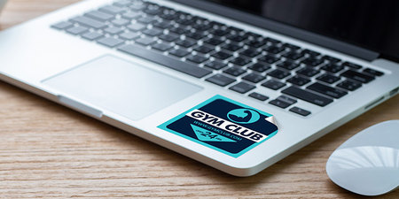 Gym logo sticker using vinyl material