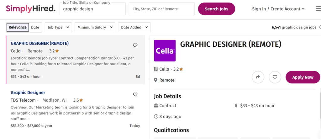 SimplyHired Graphic Designer Jobs