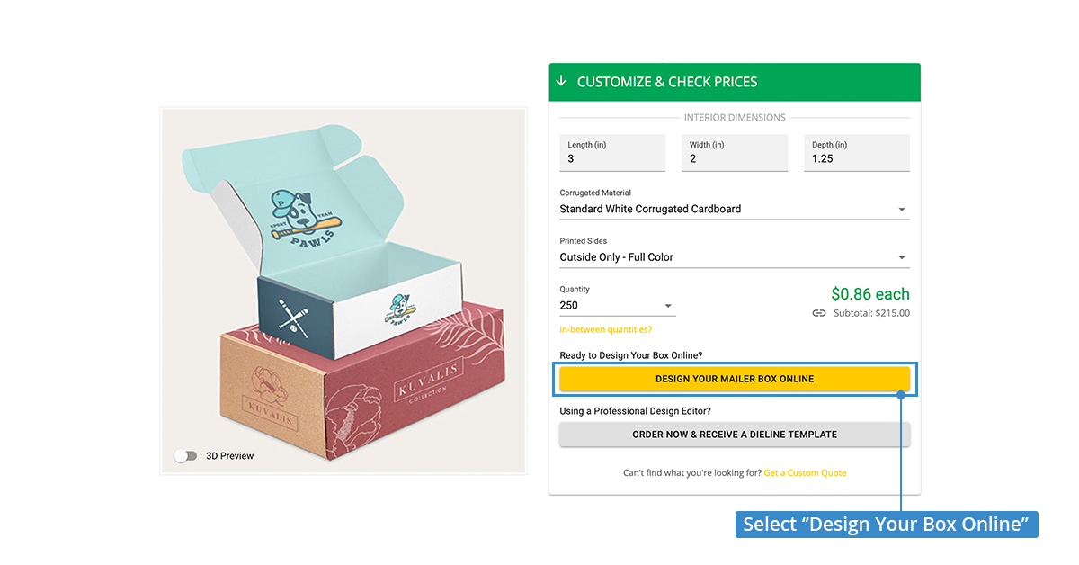 Custom Boxes Online Design Tool 